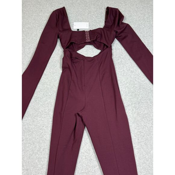 Lovers + Friends Womens Size XS Tanya Jumpsuit Midnight Burgundy NWT - Picture 11 of 11